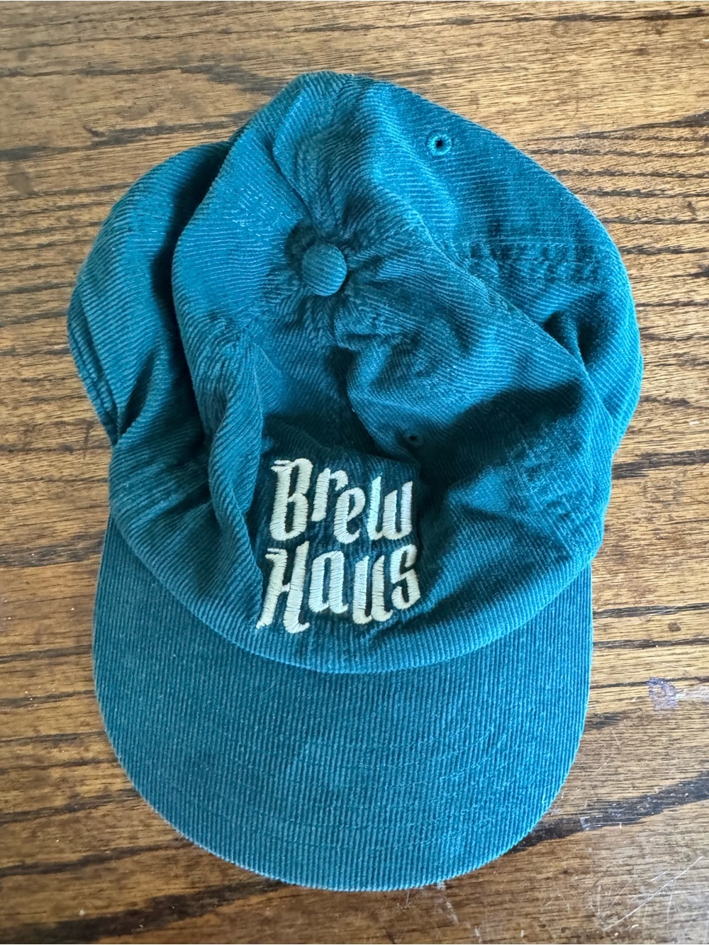 Brew Haus Teal Corduroy Baseball Cap